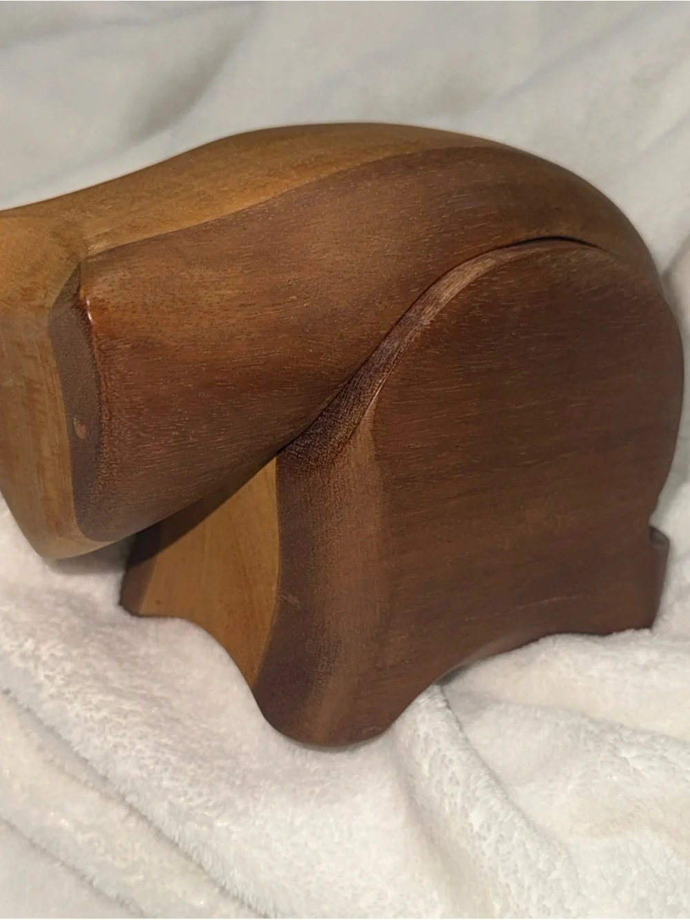 Handcrafted Creative Critters Tropical Wood Animal Figurine Puzzle Jewelry Box
